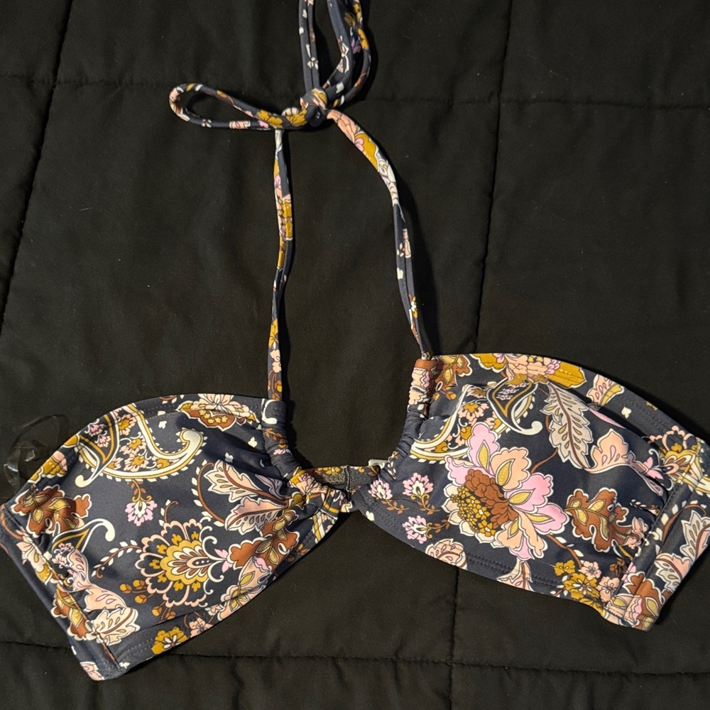 Floral Halter Bikini Top